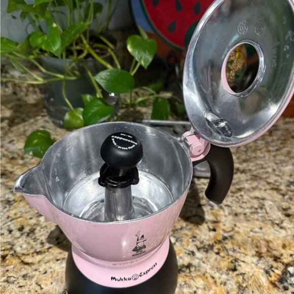 Bialetti Mukka Express Pink and Black Stovetop Espresso Maker - Picture 3 of 7